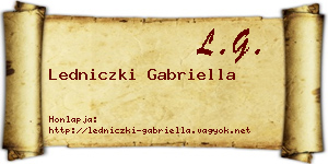 Ledniczki Gabriella névjegykártya