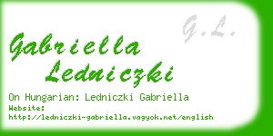 gabriella ledniczki business card